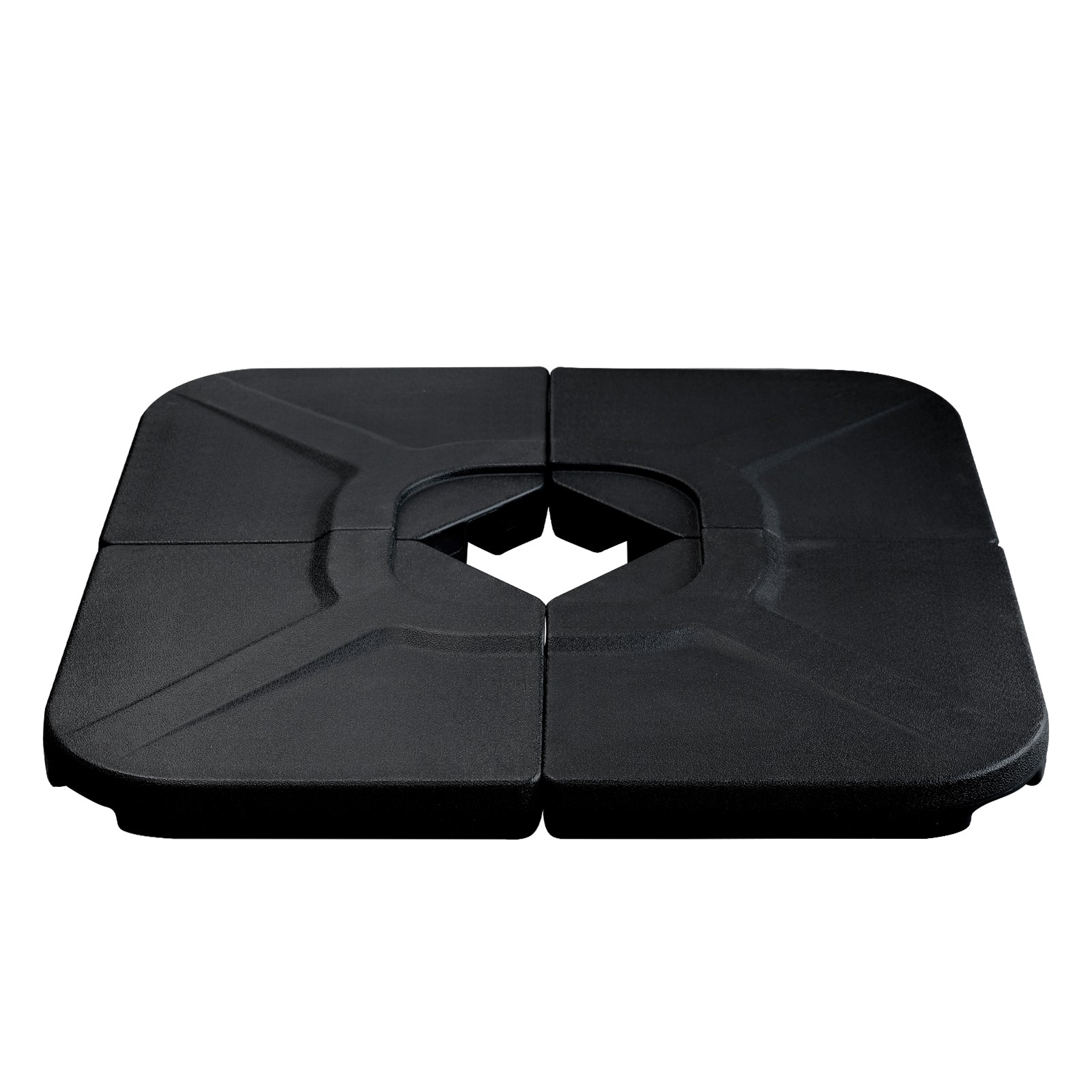 Cantilever Offset Patio Umbrella Stand 4-Piece Set, 176lbs Capacity - Black - Aoodor